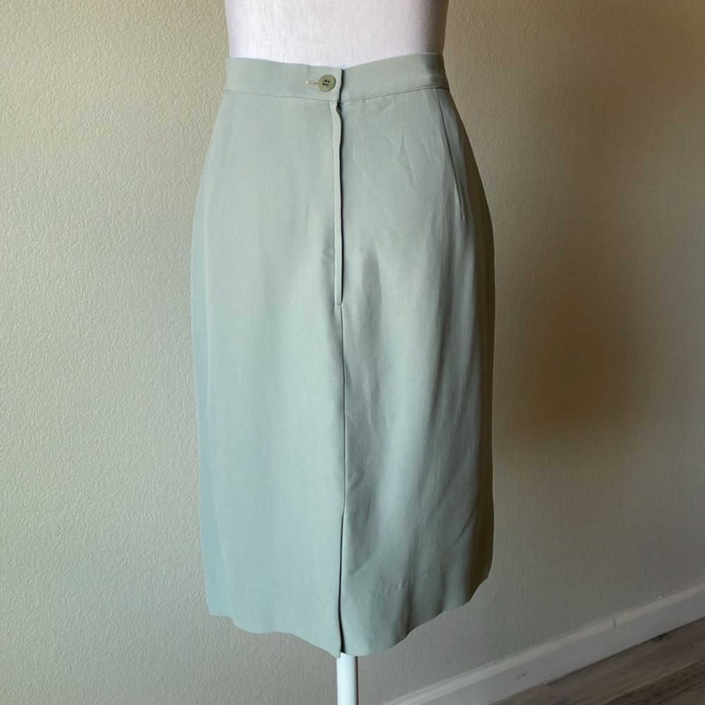 Giorgio Armani mint green straight skirt size 12 - Picture 3 of 7